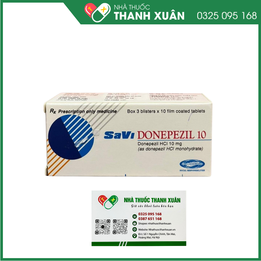 Savi Donepezil 10 điều trị triệu chứng sa sút trí tuệ